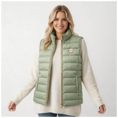 Doudoune Sans Manches Femme Vert Sauge | Mise au Green