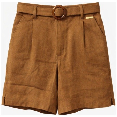 Short Femme Paperbag Lin Viscose - Mise au Green