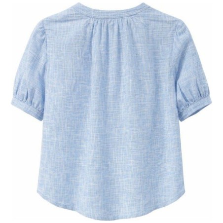 Blouse Manches Courtes Slub TOM TAILOR | Coton Bleu
