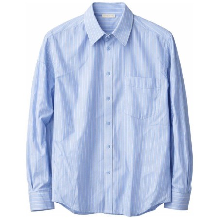 Chemise Rayures Bleues Manches Longues Oversize