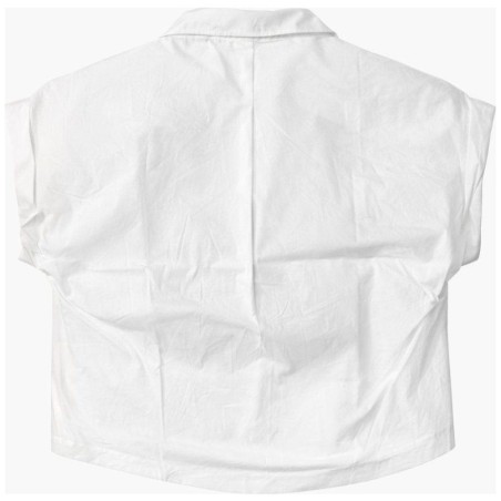 Blouse Manches Courtes Coton Blanc | Grace & Mila