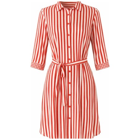Robe Courte Rayée Orange TINTA | Pasion