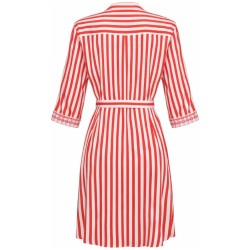 Robe Courte Rayée Orange TINTA | Pasion 2