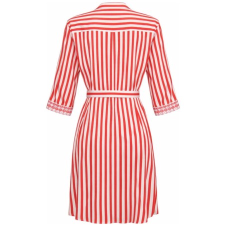 Robe Courte Rayée Orange TINTA | Pasion