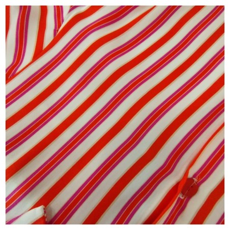 Robe Courte Rayée Orange TINTA | Pasion