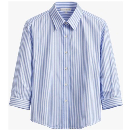Blouse Oversize Rayures Bleu Blanc | Modern Striped
