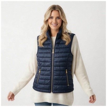 Doudoune Sans Manches Bleu Marine — Virginia Blue