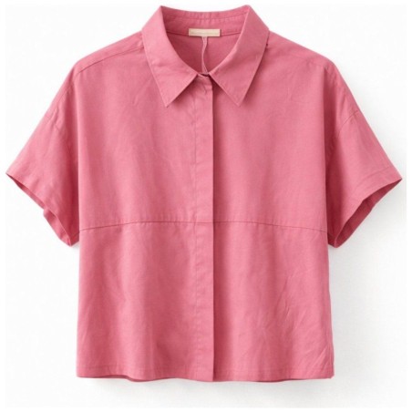 Blouse Viscose Rose Manches Courtes | K Design