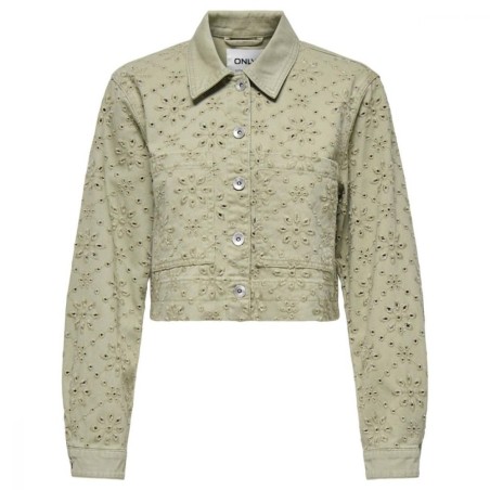 Veste Courte Crochet Only Onlelsa Vert Kaki
