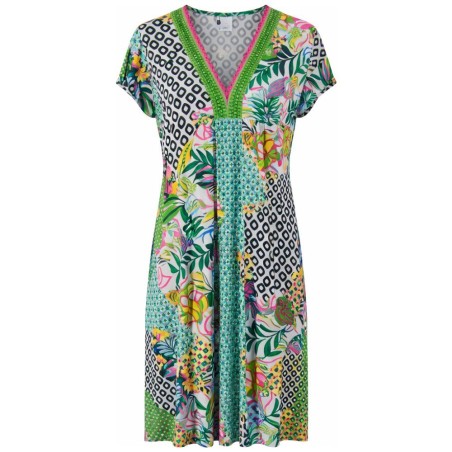 Robe Madeline Tinta Lima - Longue Imprimé Tropical