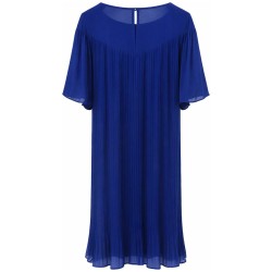 Robe Iguazu Tinta – Bleu Marine Micro-Plissé 2