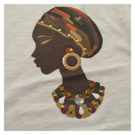 Tee-Shirt Fenix Bariloche Natural - Tinta | Motif Africain