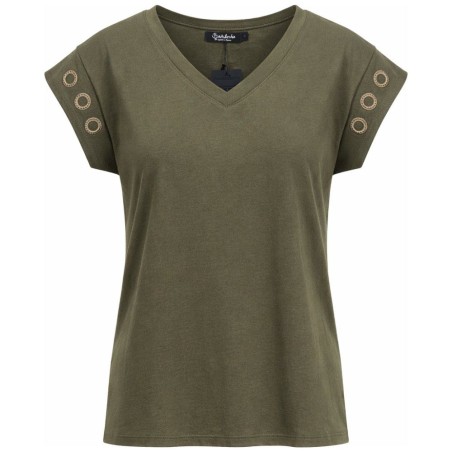 Tee-Shirt Hibisco Kaki Rivets Dorés - Tinta Bariloche