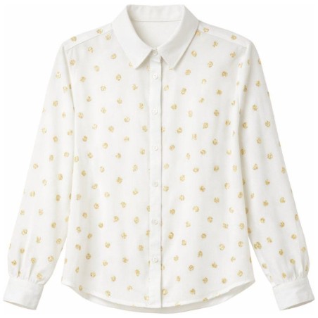 Blouse Pois Dorés en Coton Blanc — TOM TAILOR