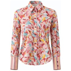 Chemisier Floral Cintré Angela LA CIBLE ROUGE - 100% Coton