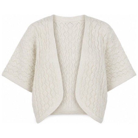 Bolero Maille Ajourée Écru TOM TAILOR | Élégant